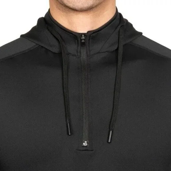 NEW Swannies Golf Men's M Vandykes Black Hoodie Sweatshirt G1548 - Picture 4 of 13